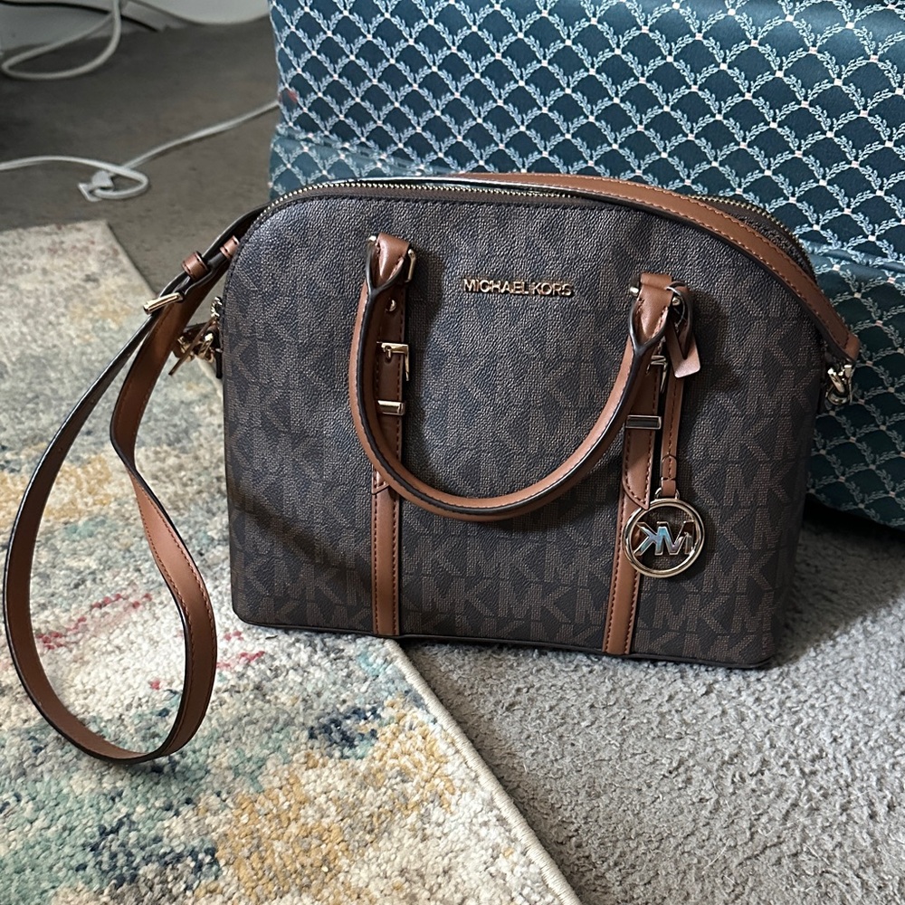Michael Kors Dark Brown Signature Satchel